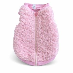 Petco Pink Swirl Faux Fur Dog Bomber Jacket Size L (2016)